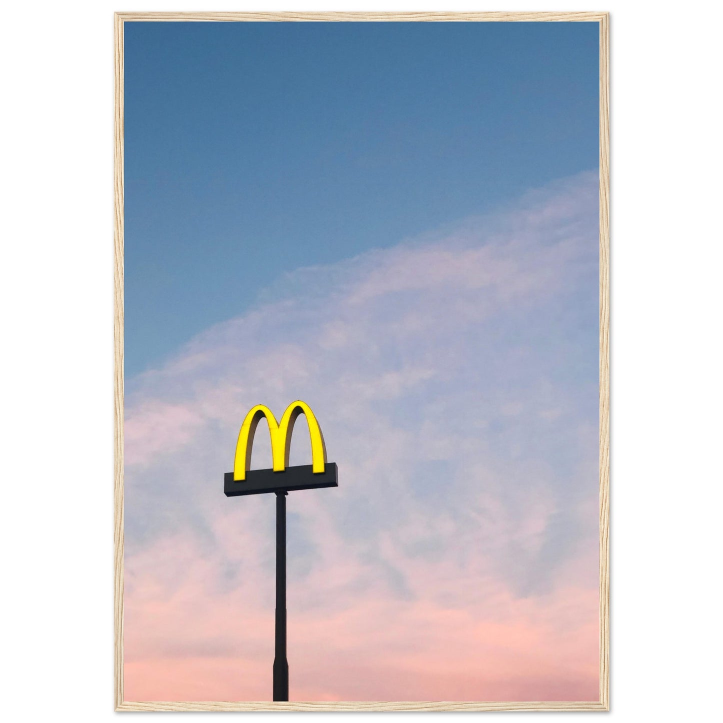 McDonald`s Sign Pastel Sunset