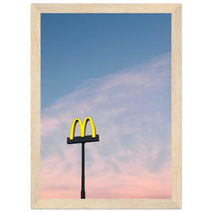 McDonald`s Sign Pastel Sunset