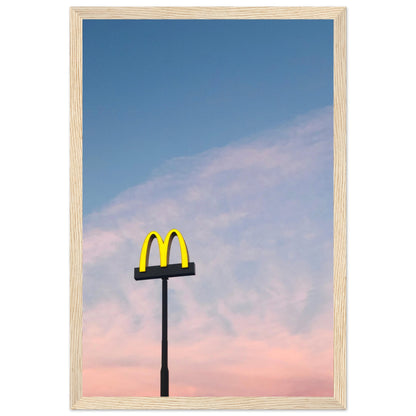 McDonald`s Sign Pastel Sunset