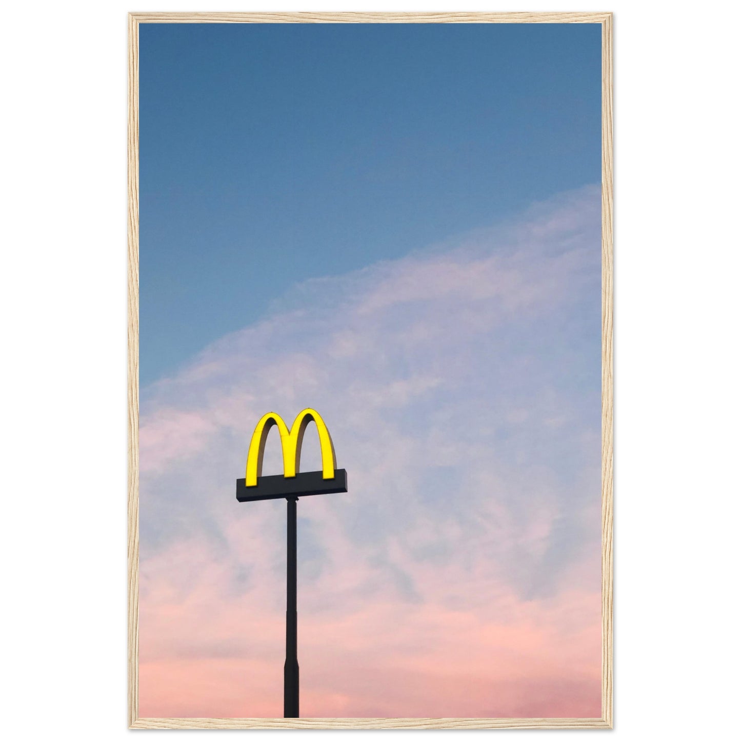 McDonald`s Sign Pastel Sunset