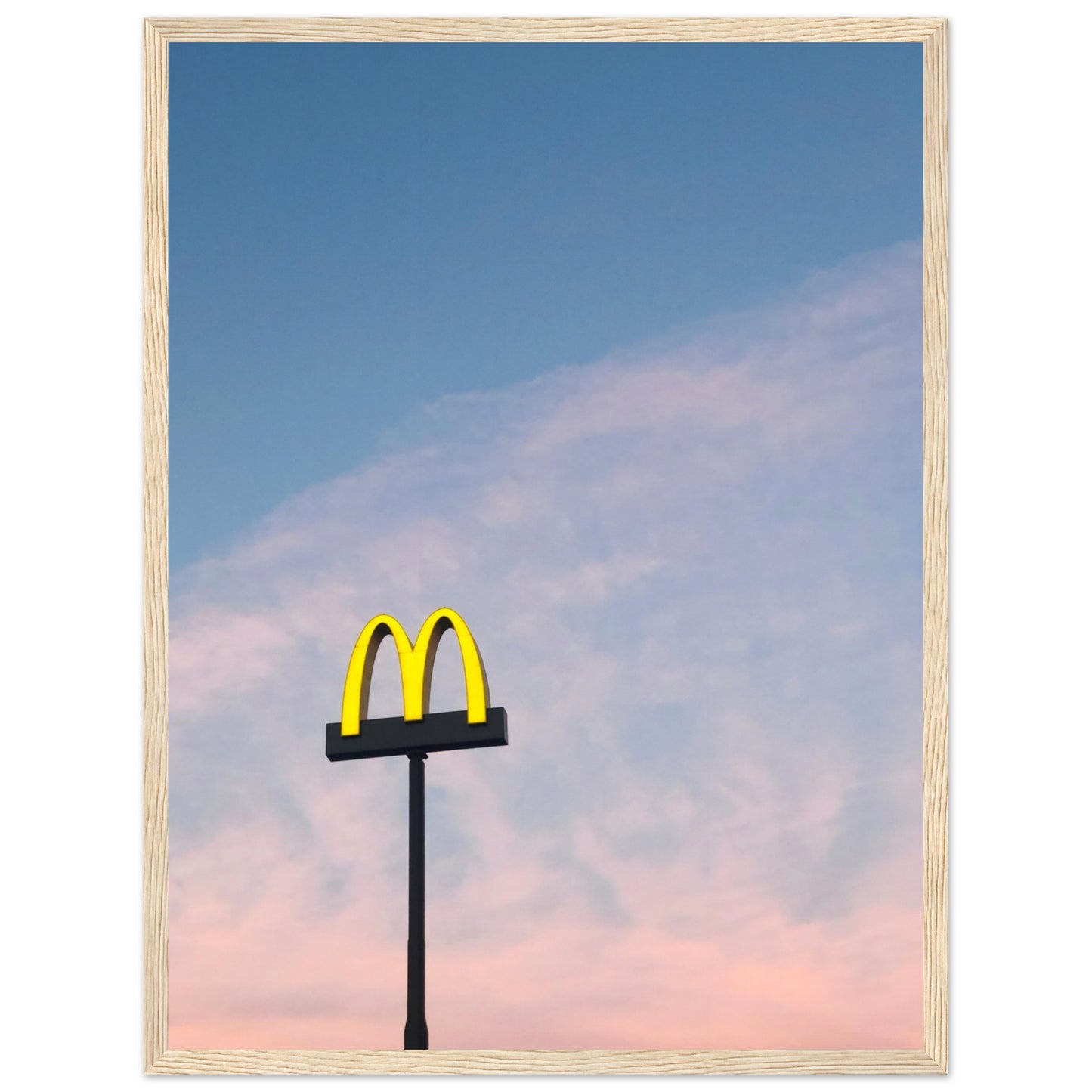 McDonald`s Sign Pastel Sunset