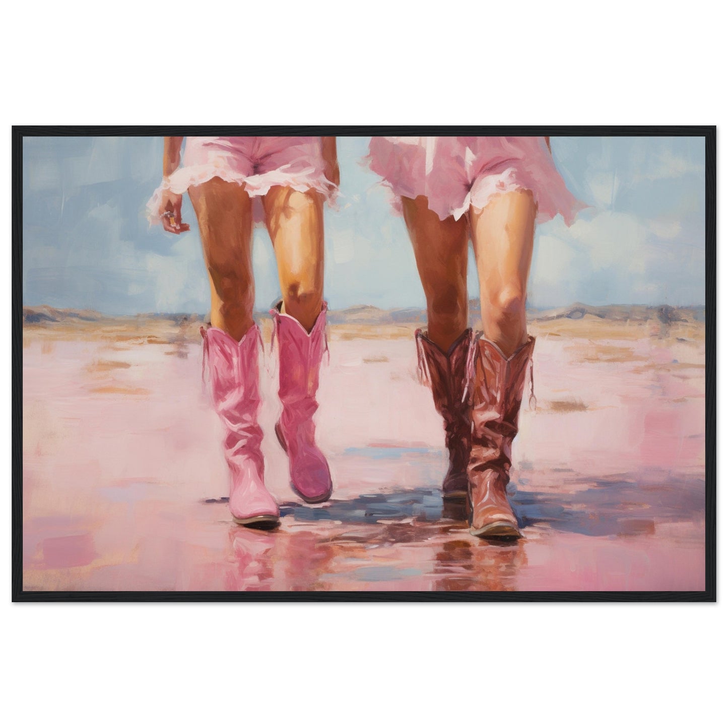 Pink Cowboy Shoes Wall Art