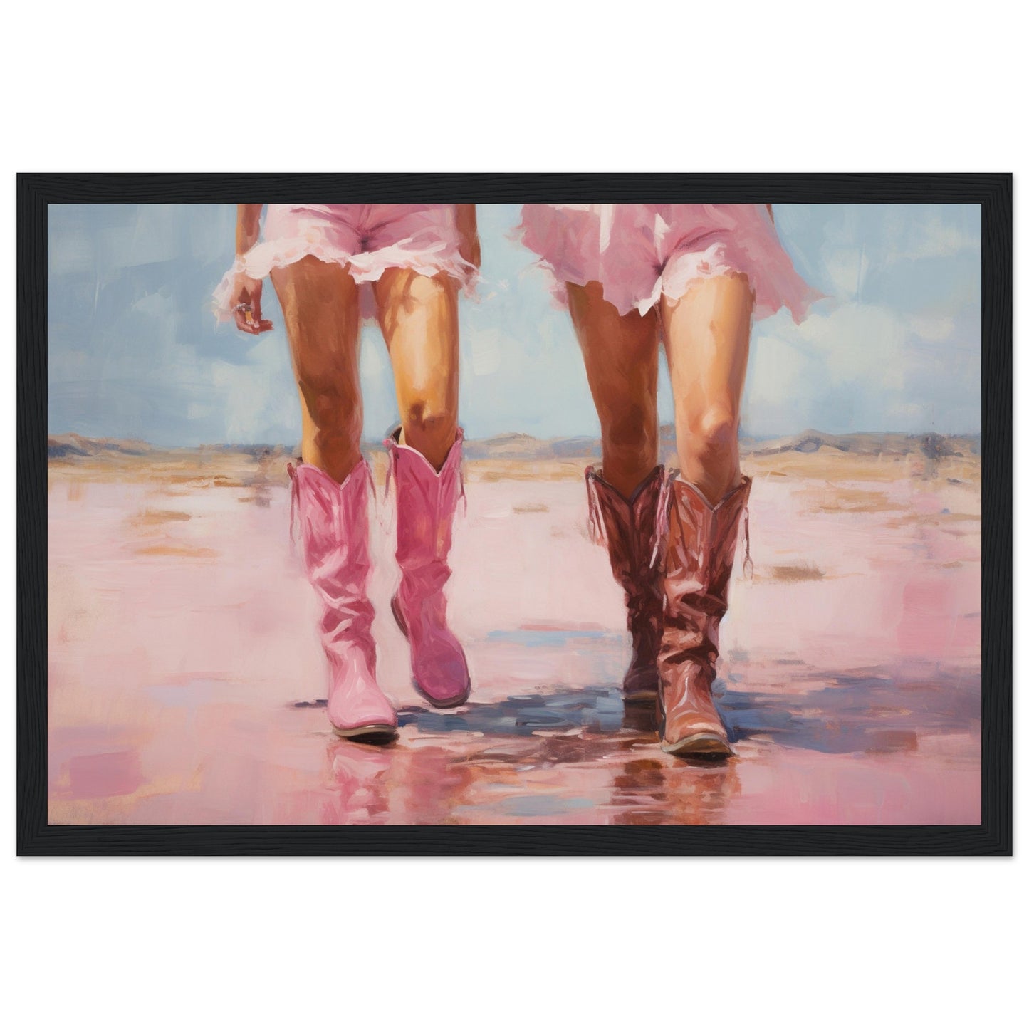 Pink Cowboy Shoes Wall Art