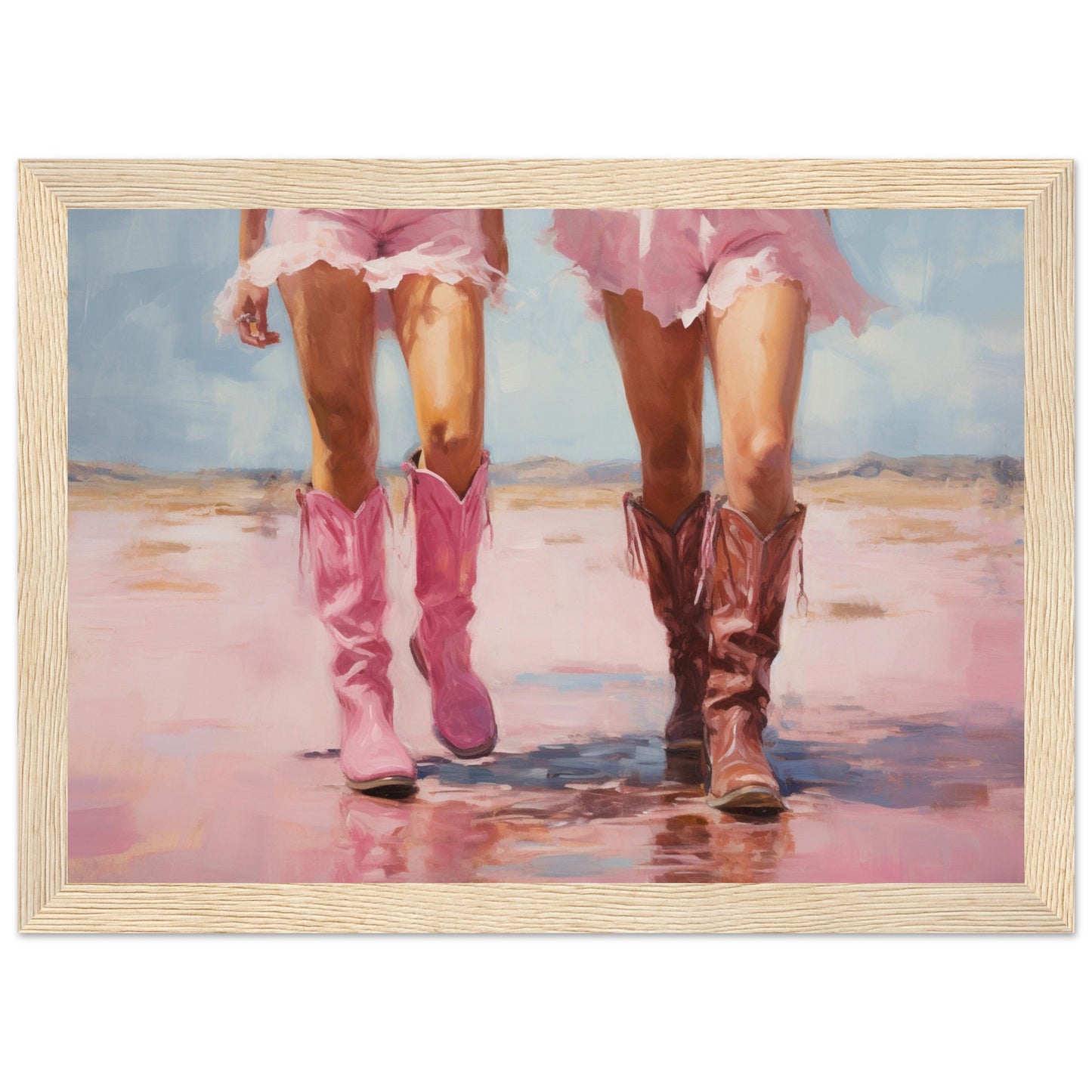 Pink Cowboy Shoes Wall Art