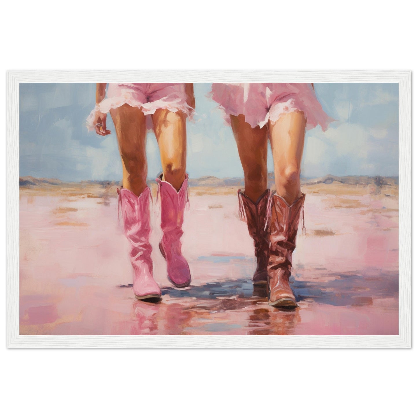 Pink Cowboy Shoes Wall Art