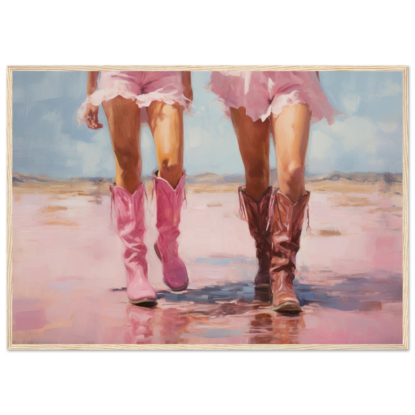 Pink Cowboy Shoes Wall Art