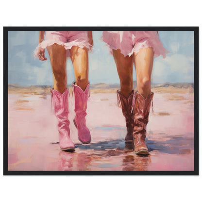 Pink Cowboy Shoes Wall Art