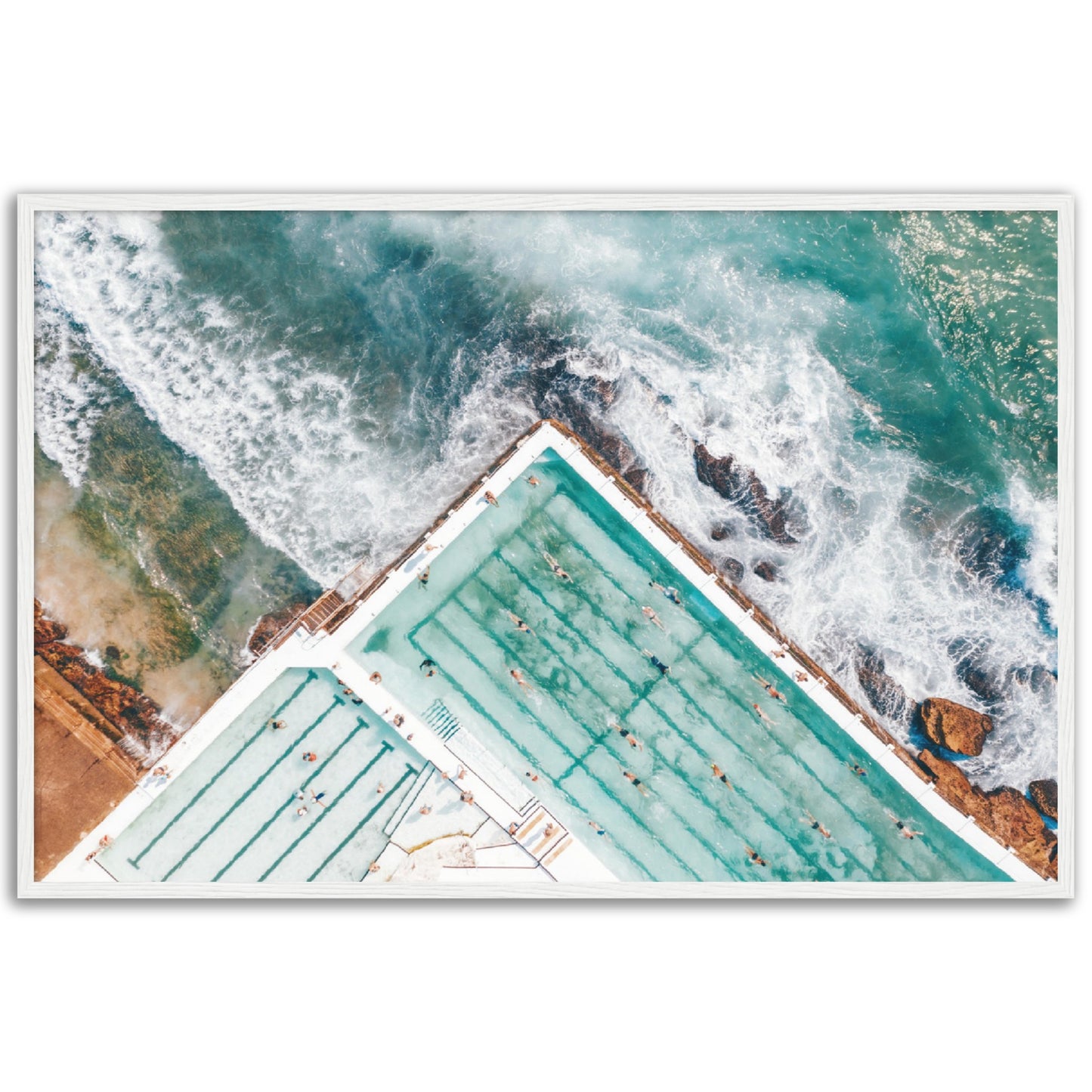 Aerial Bondi Beach Pool Poster