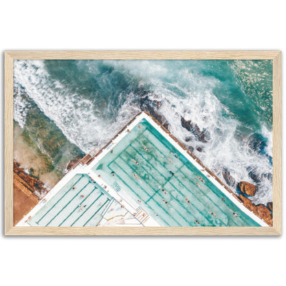 Aerial Bondi Beach Pool Poster