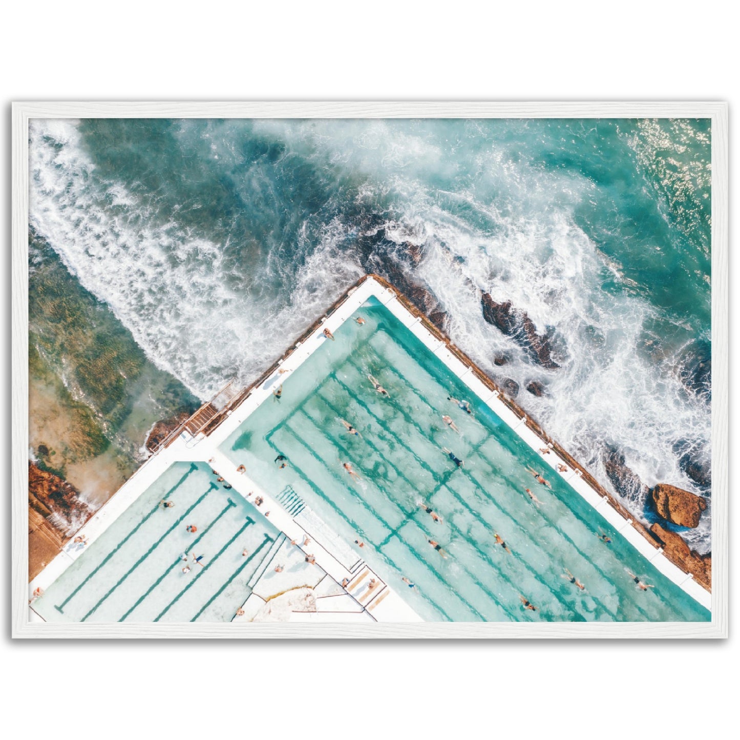 Aerial Bondi Beach Pool Poster