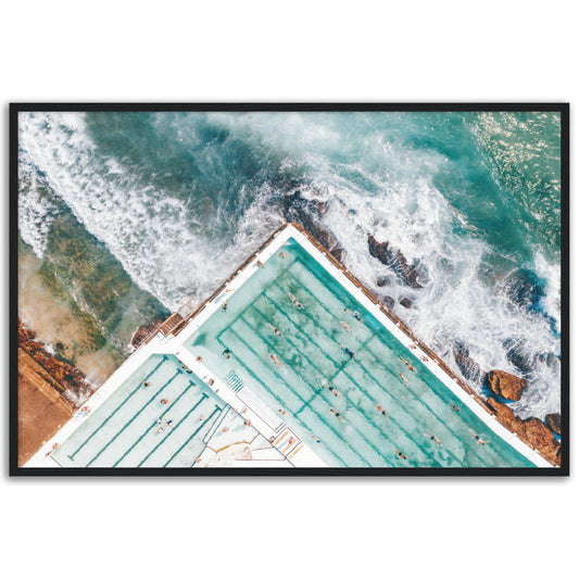 Aerial Bondi Beach Pool Poster