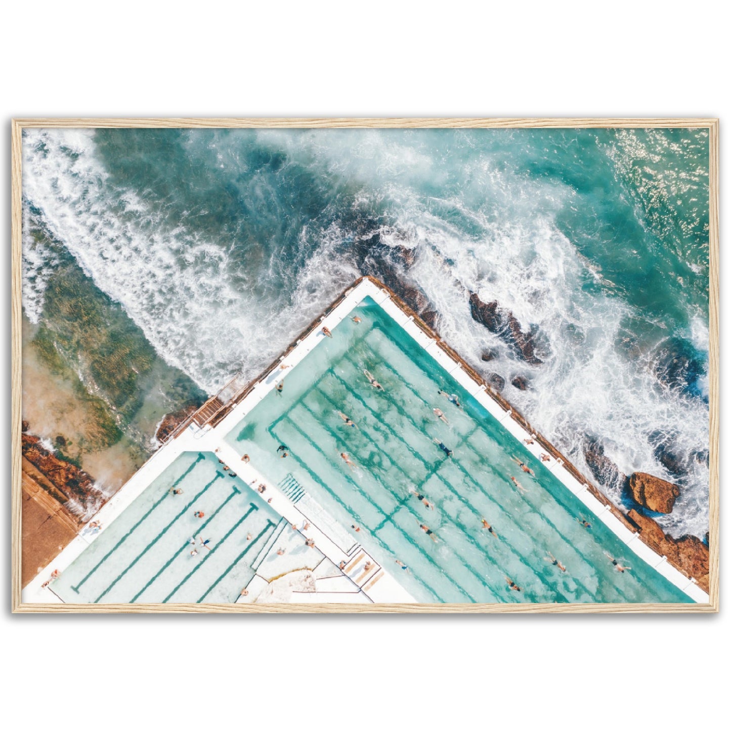 Aerial Bondi Beach Pool Poster