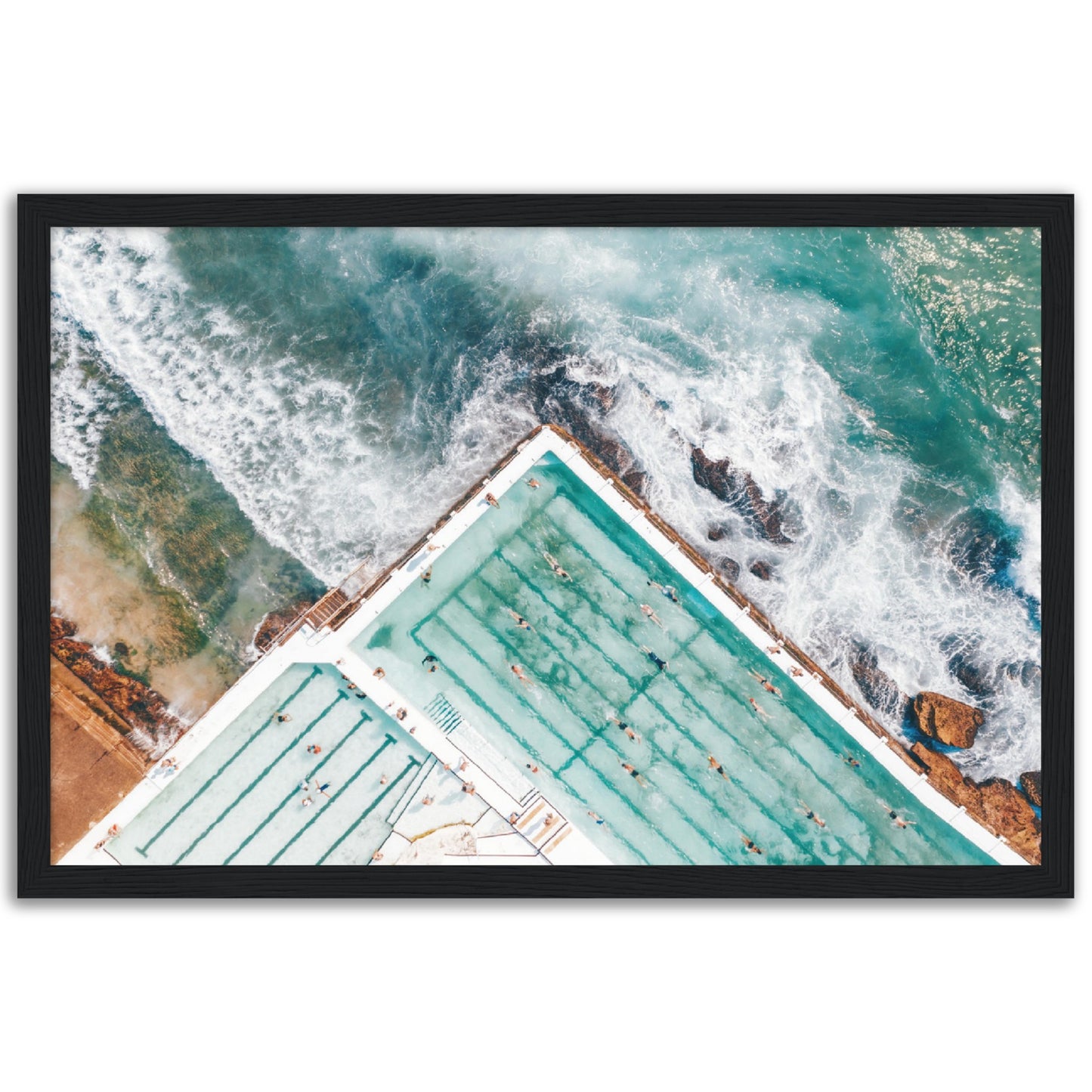 Aerial Bondi Beach Pool Poster