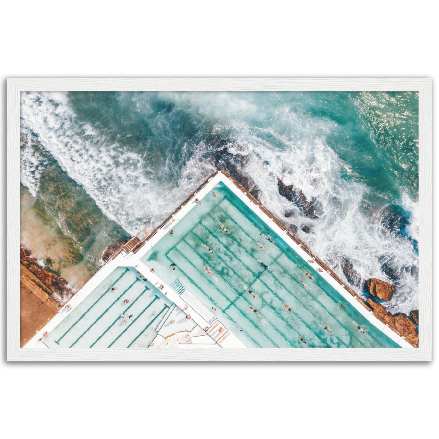 Aerial Bondi Beach Pool Poster