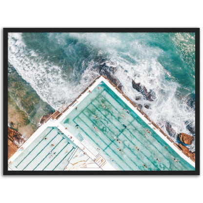 Aerial Bondi Beach Pool Poster