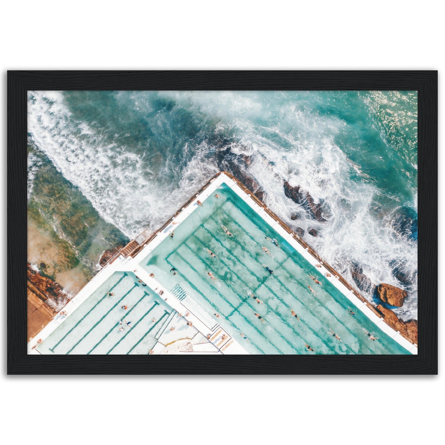 Aerial Bondi Beach Pool Poster