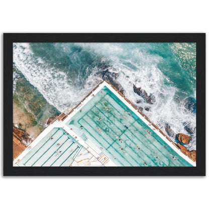 Aerial Bondi Beach Pool Poster