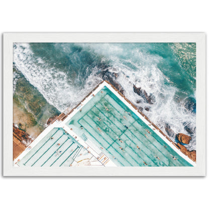 Aerial Bondi Beach Pool Poster