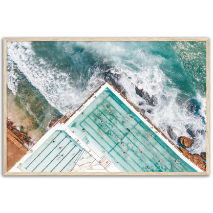 Aerial Bondi Beach Pool Poster