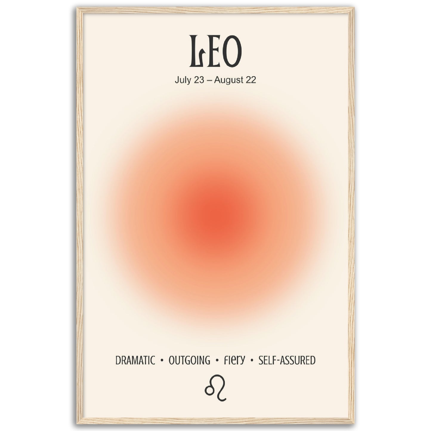 Leo Positive Aura Zodiac Print