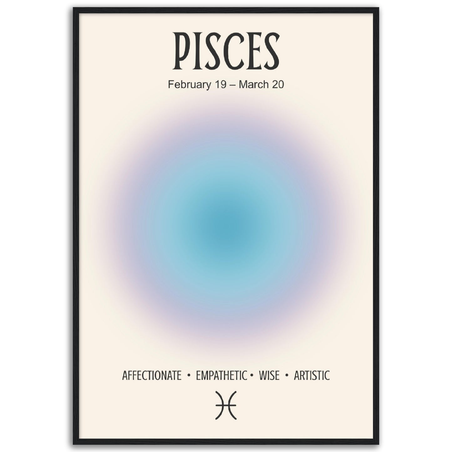 Pisces Positive Aura Zodiac Print