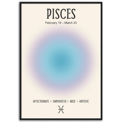 Pisces Positive Aura Zodiac Print