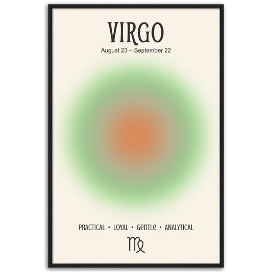 Virgo Positive Aura Zodiac Print