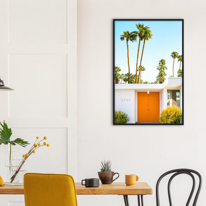 Palm Springs Orange Door Poster