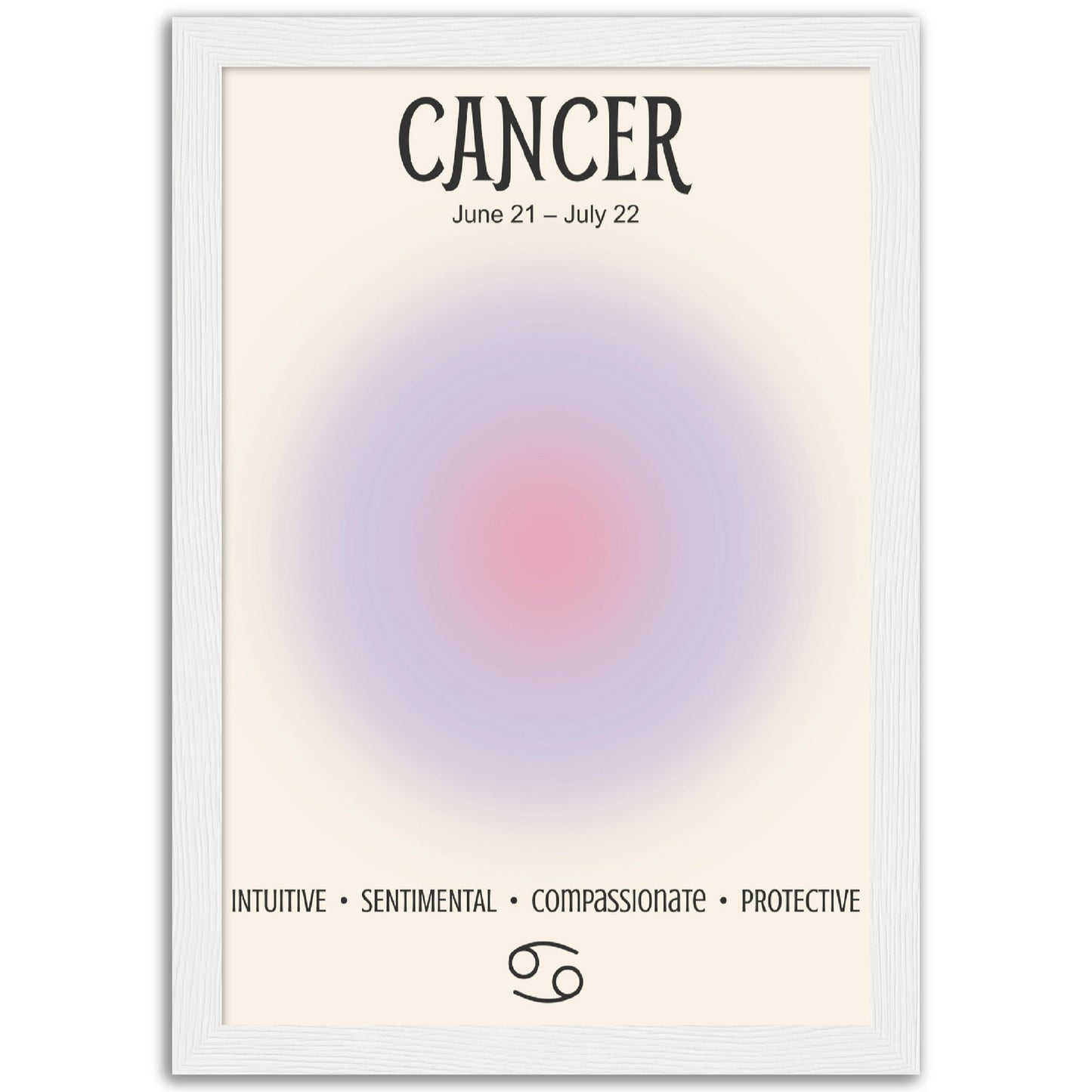 Cancer Positive Aura Zodiac Poster