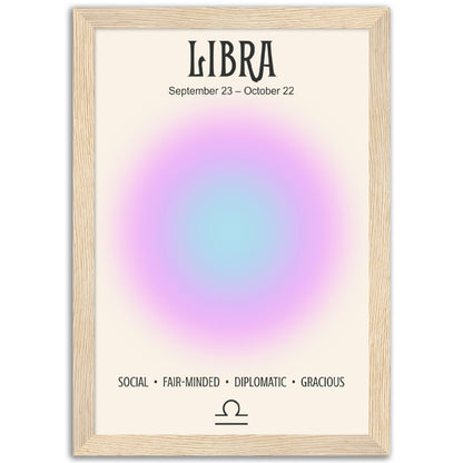 Libra Positive Aura Zodiac Print