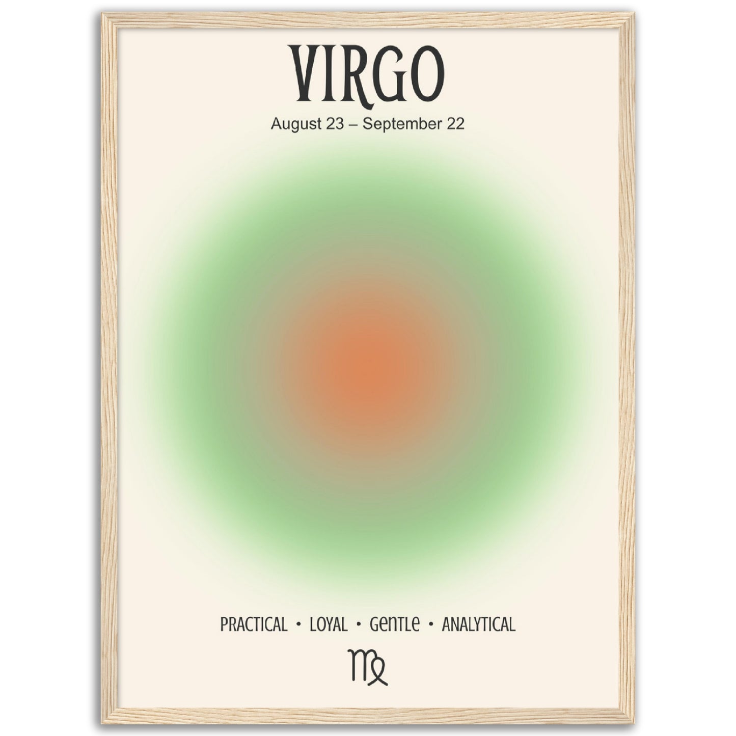 Virgo Positive Aura Zodiac Print