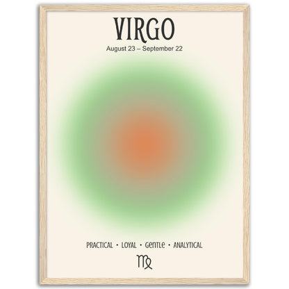 Virgo Positive Aura Zodiac Print