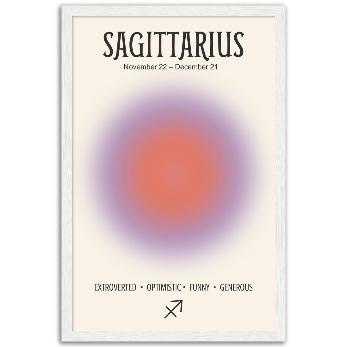 Sagittarius Positive Aura Zodiac Print