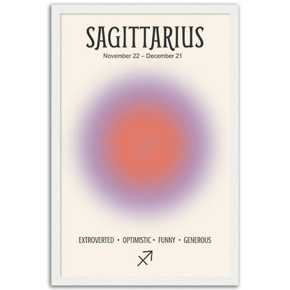 Sagittarius Positive Aura Zodiac Print