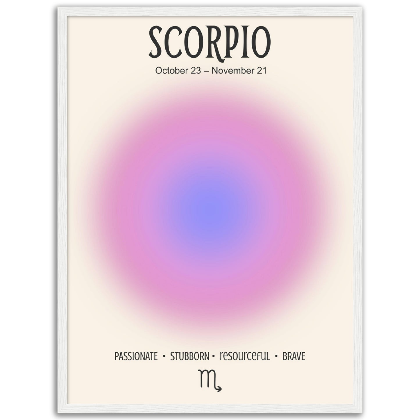 Scorpio Positive Aura Zodiac Print