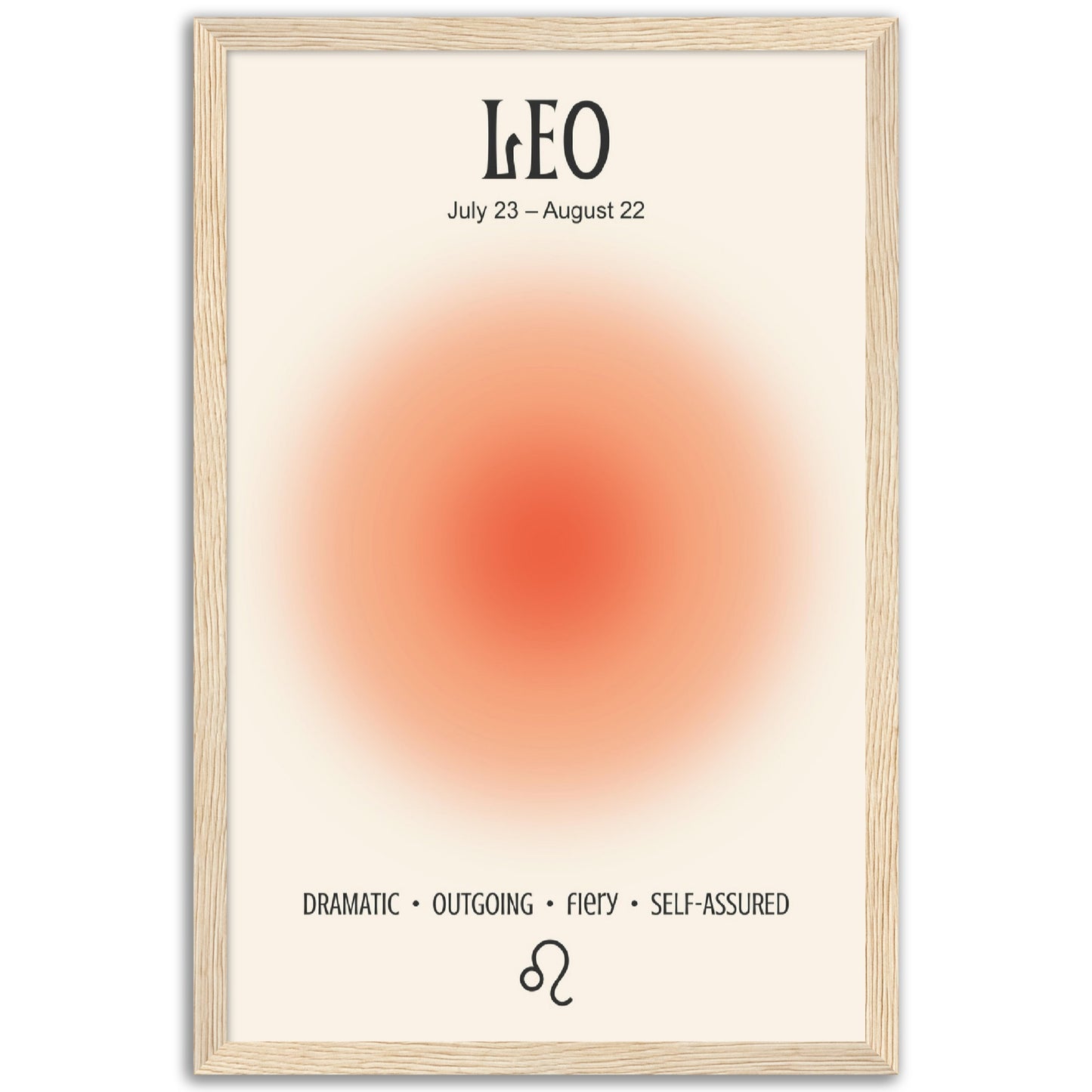 Leo Positive Aura Zodiac Print