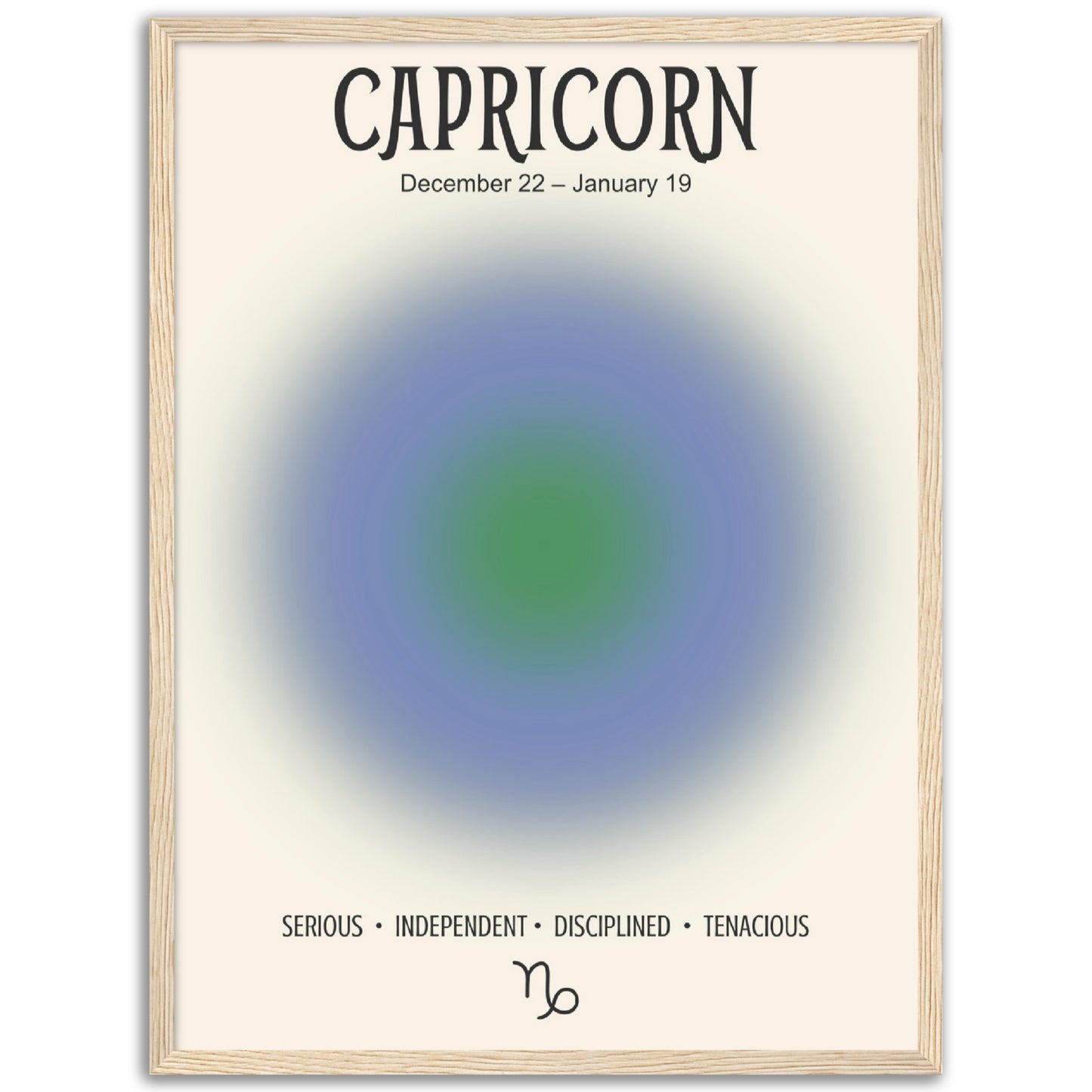 Capricorn Positive Aura Zodiac Print