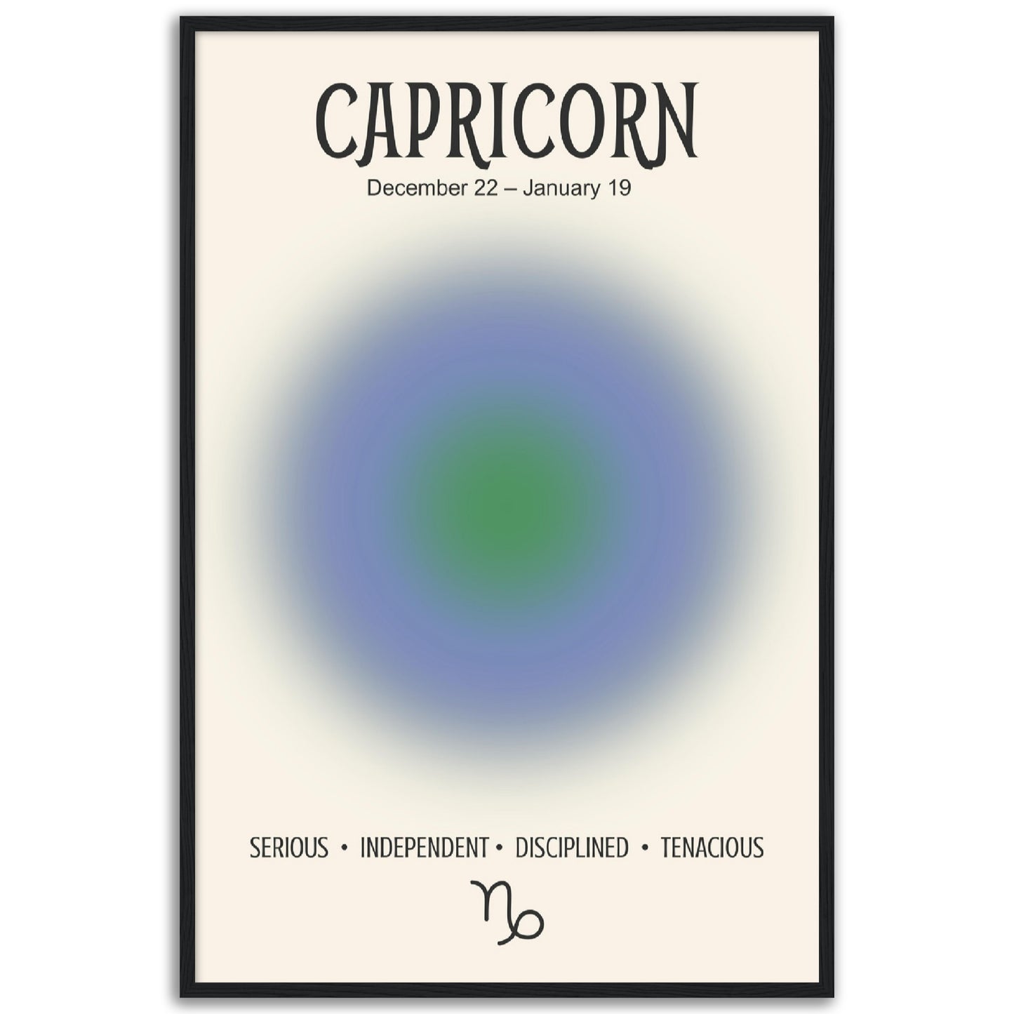 Capricorn Positive Aura Zodiac Print