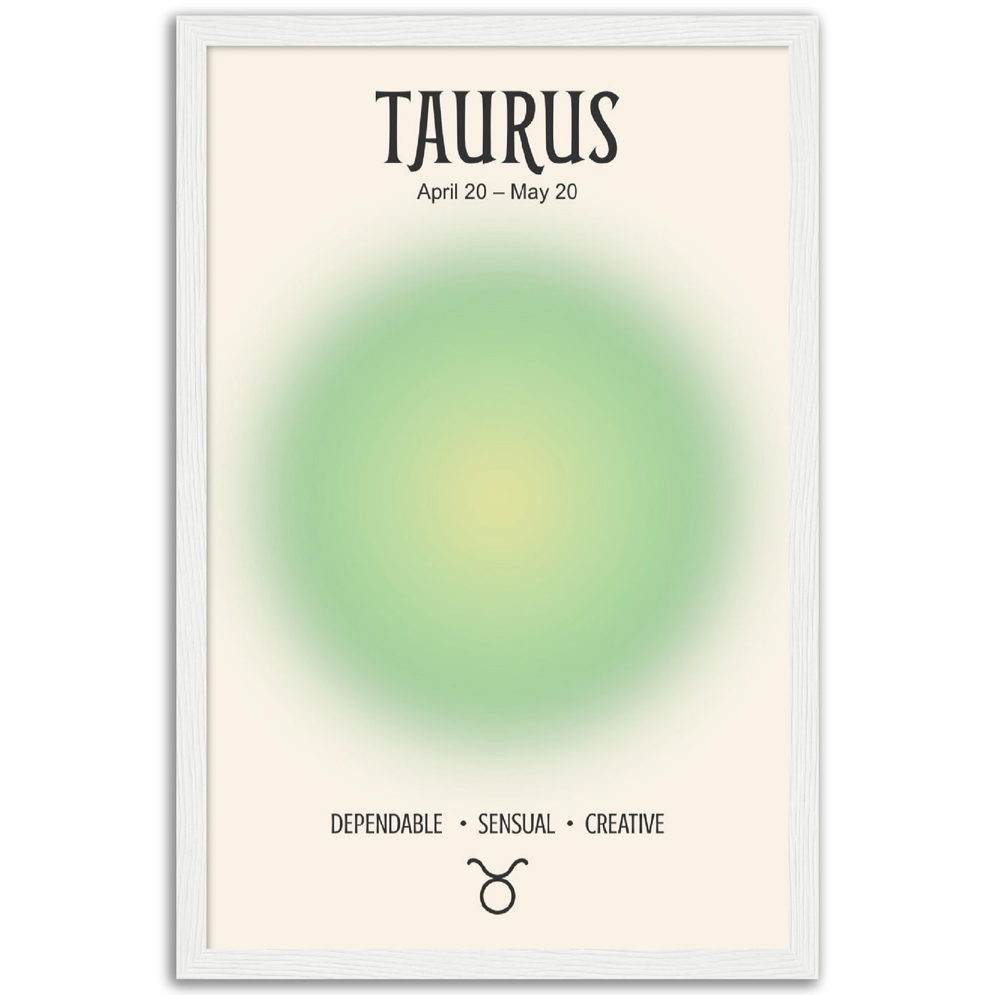 Taurus Positive Aura Zodiac Print