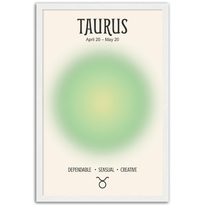 Taurus Positive Aura Zodiac Print