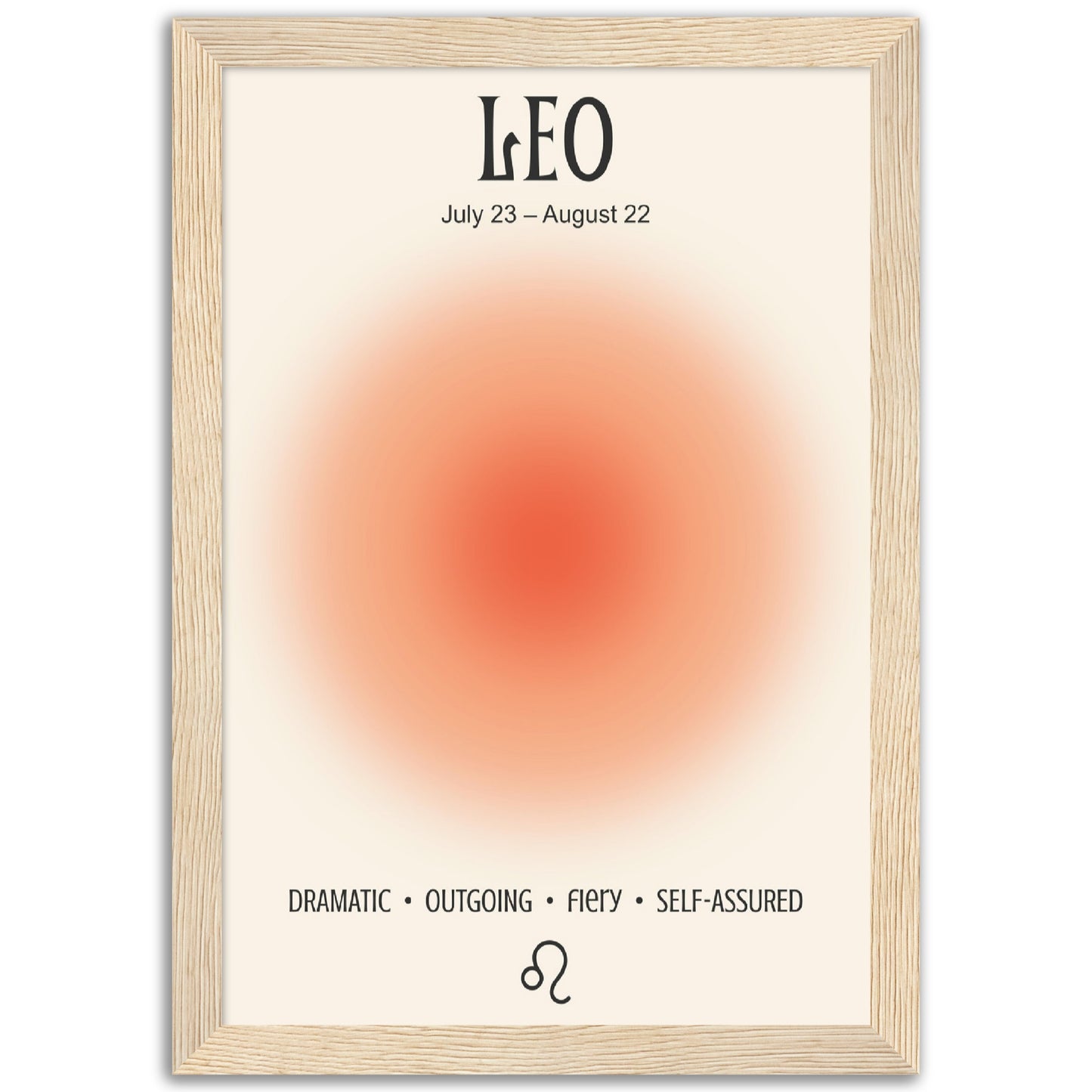 Leo Positive Aura Zodiac Print