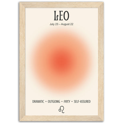 Leo Positive Aura Zodiac Print