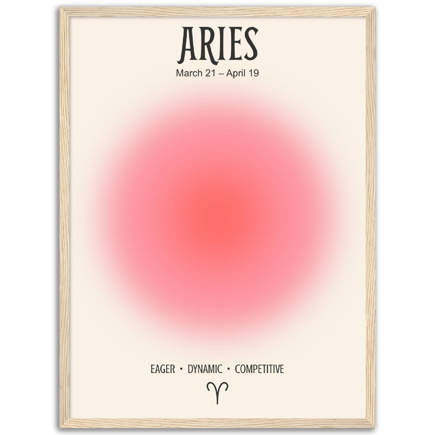 Aries Positive Aura Zodiac Art Print