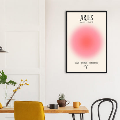 Aries Positive Aura Zodiac Art Print