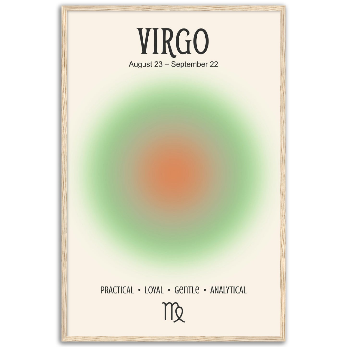 Virgo Positive Aura Zodiac Print