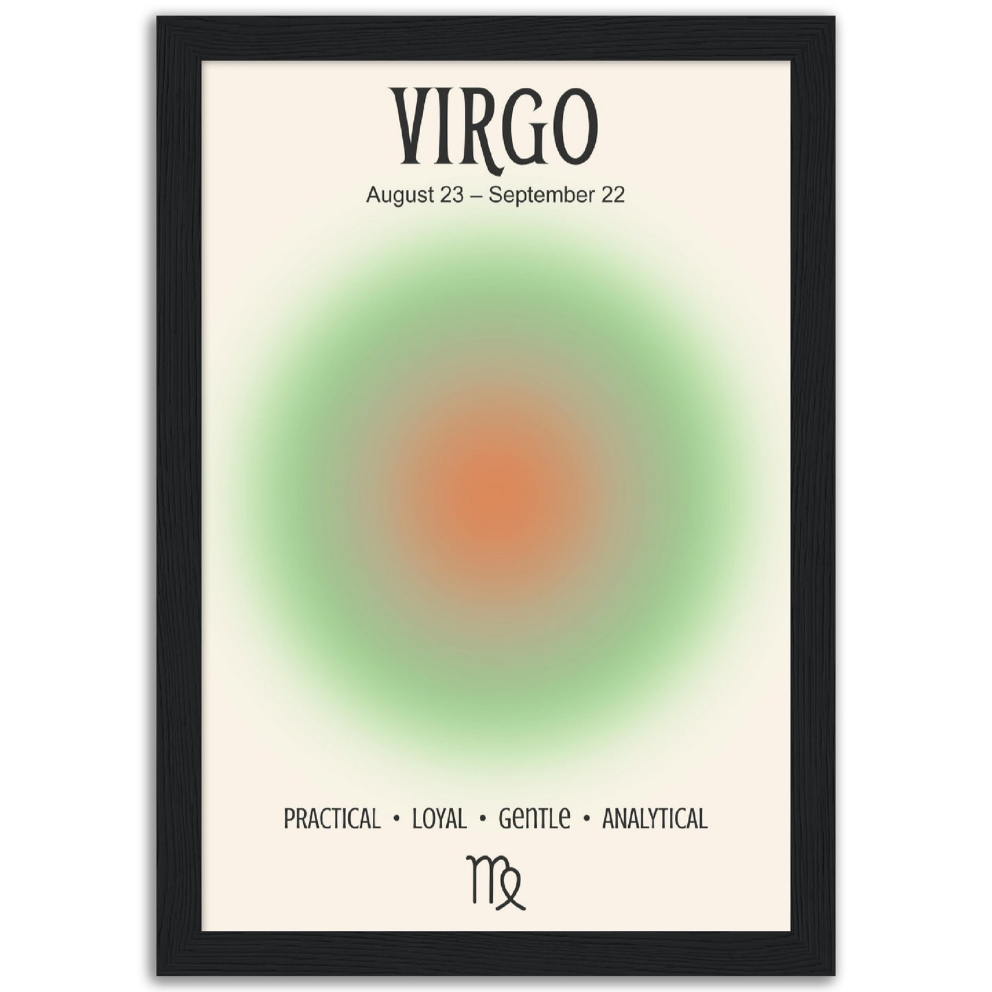 Virgo Positive Aura Zodiac Print