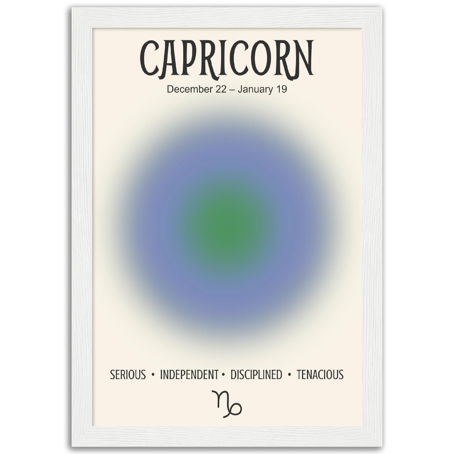 Capricorn Positive Aura Zodiac Print