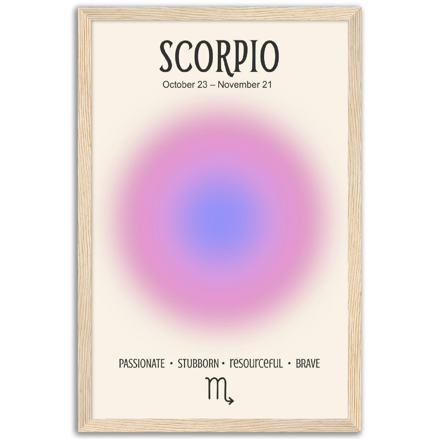 Scorpio Positive Aura Zodiac Print