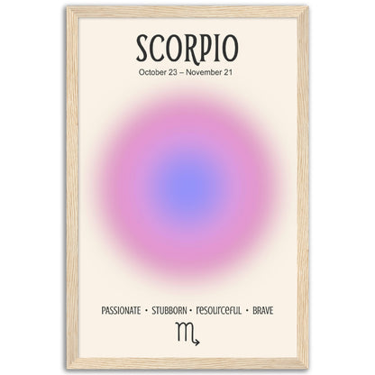 Scorpio Positive Aura Zodiac Print