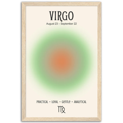 Virgo Positive Aura Zodiac Print